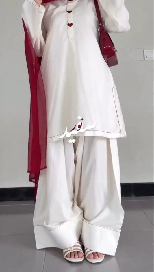 Noor Emb 3PC Farshi Shalwar set