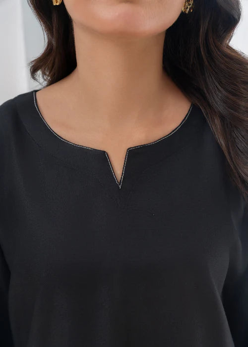 PLAIN BLACK FARSHI SHALWAR 3PCS - Stylish Collection