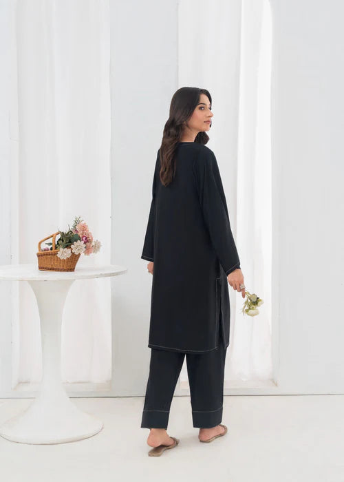 PLAIN BLACK FARSHI SHALWAR 3PCS - Stylish Collection