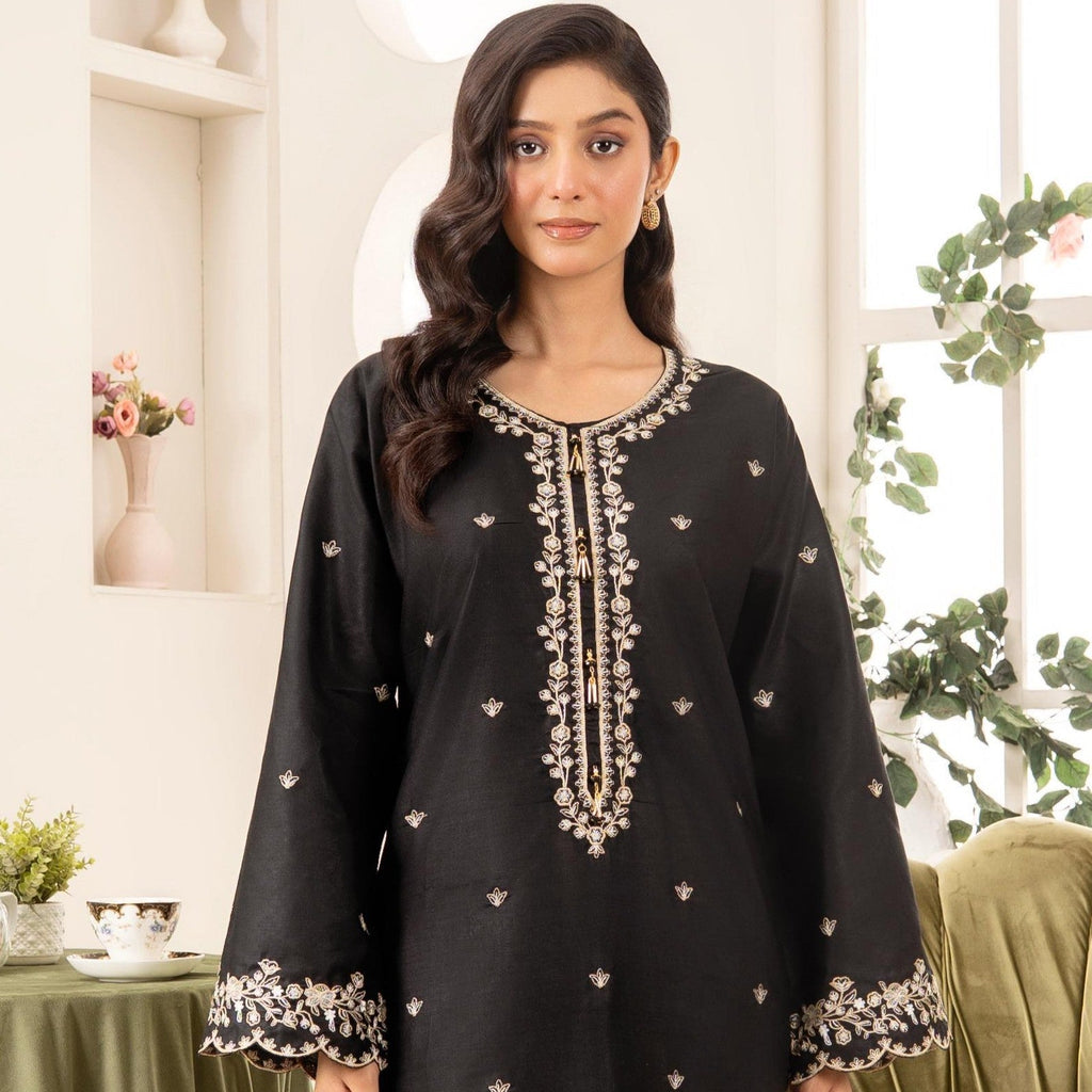 BLACK PEARL EMBROIDERED 2-PCS