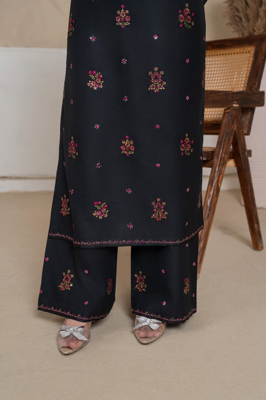 OLIVE EMBROIDERED 3PCS