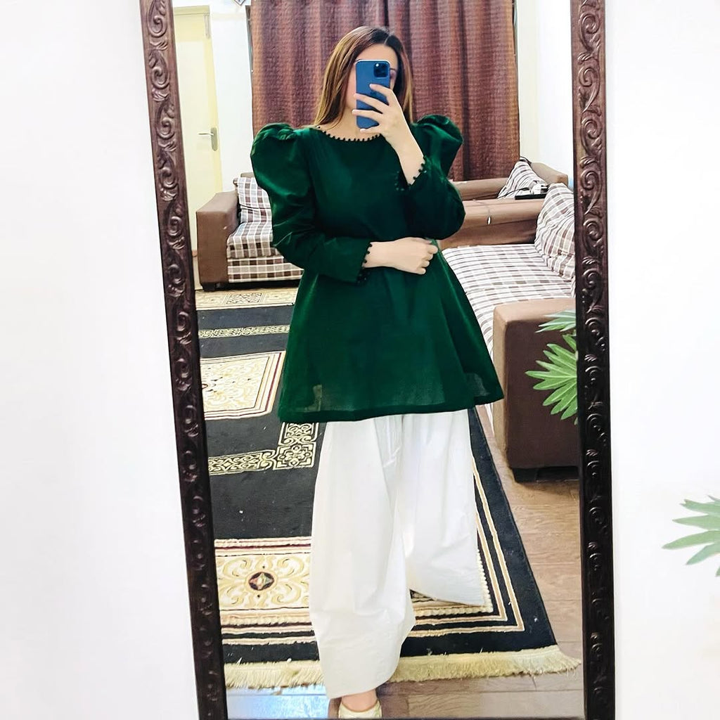 Green Peplum Farshi Co-ord