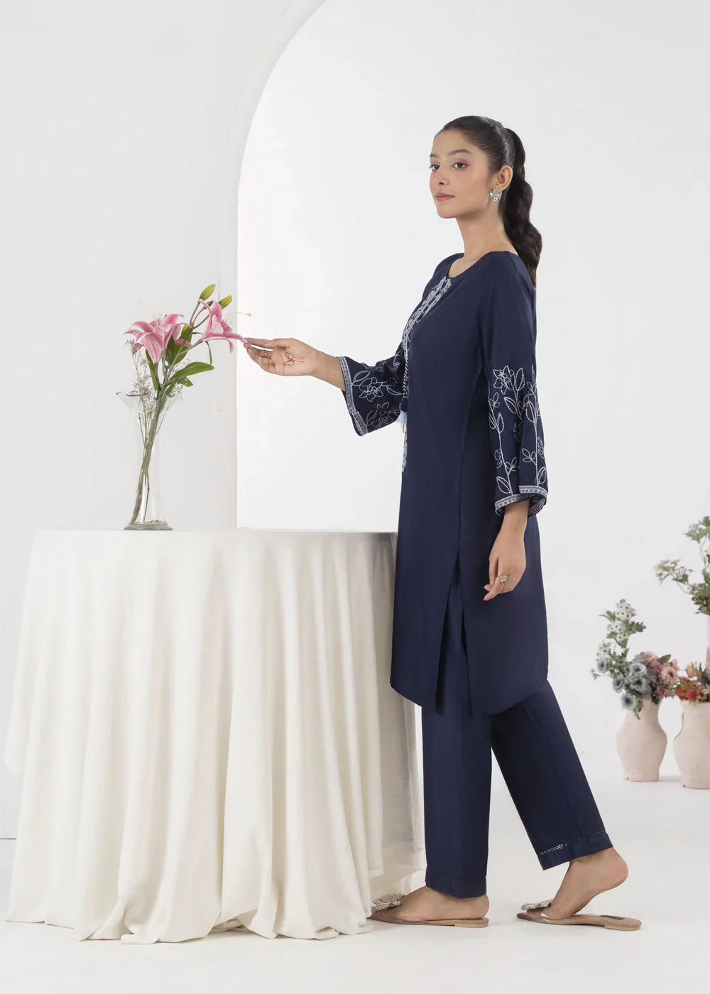 EMBELLISH BLUE 2PCS - Stylish Collection