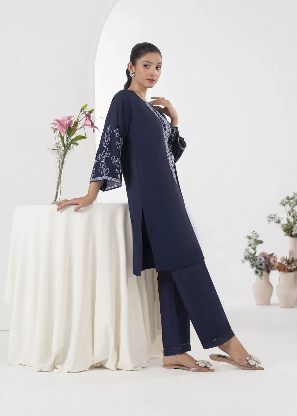 EMBELLISH BLUE 2PCS - Stylish Collection