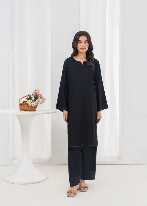 PLAIN BLACK FARSHI SHALWAR 3PCS - Stylish Collection