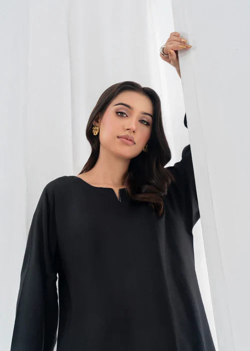 PLAIN BLACK FARSHI SHALWAR 3PCS - Stylish Collection